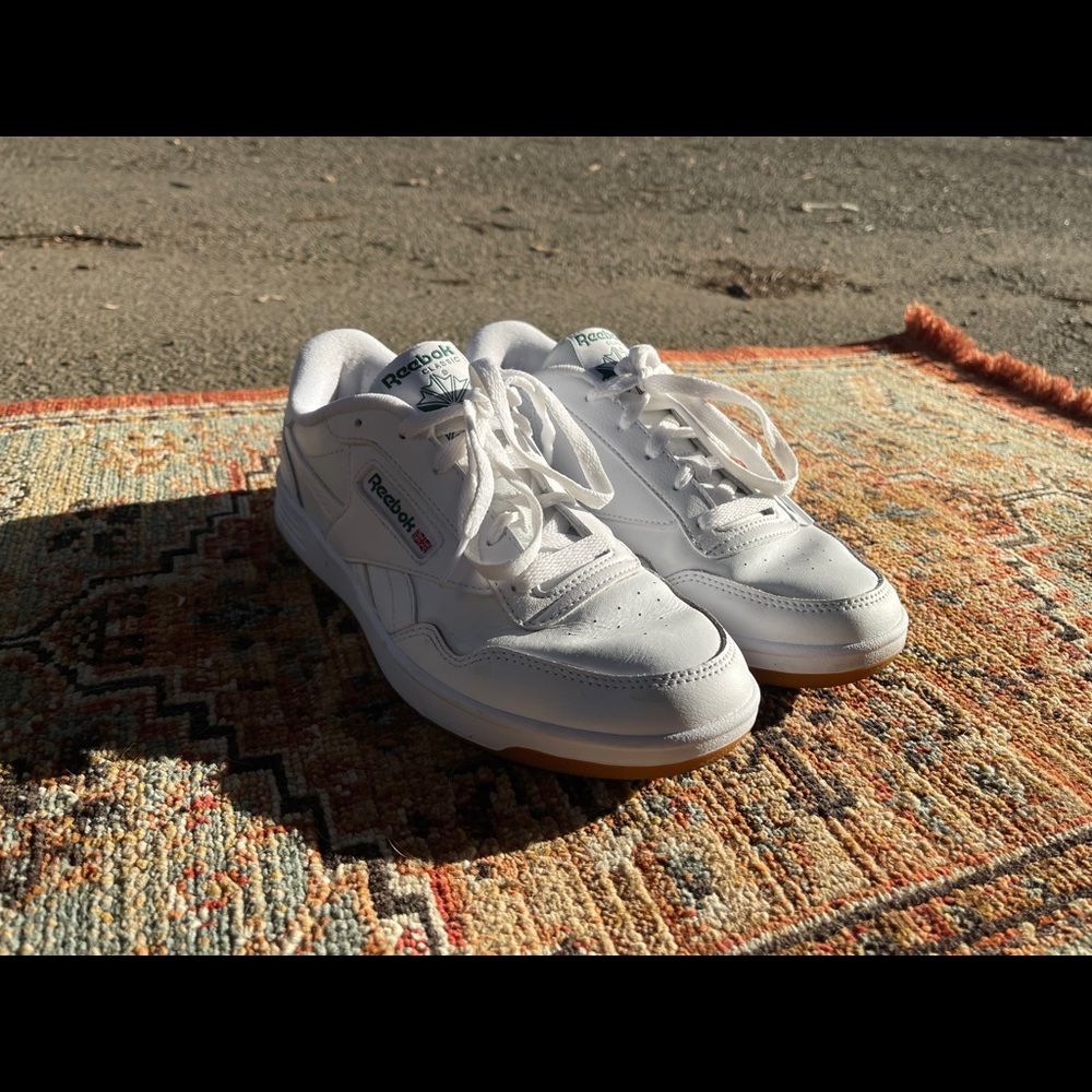 Reebok Club Ment White Shoes Green Details